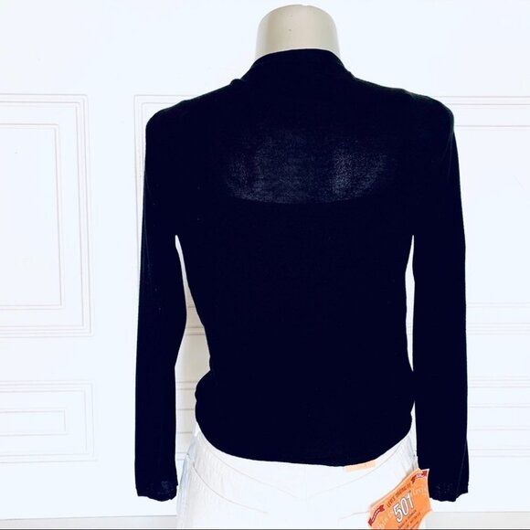 BLACK WRAP  CARDIGAN TOP - Picture 5 of 6
